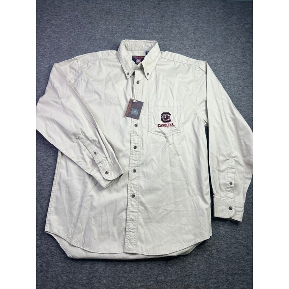 Three Square by Royce Apparel Other - Three Square South Carolina Gamecocks Button Down Shirt Mens XL Tan Cotton NWT